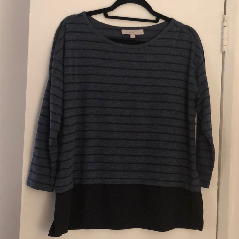 Navy striped shirt